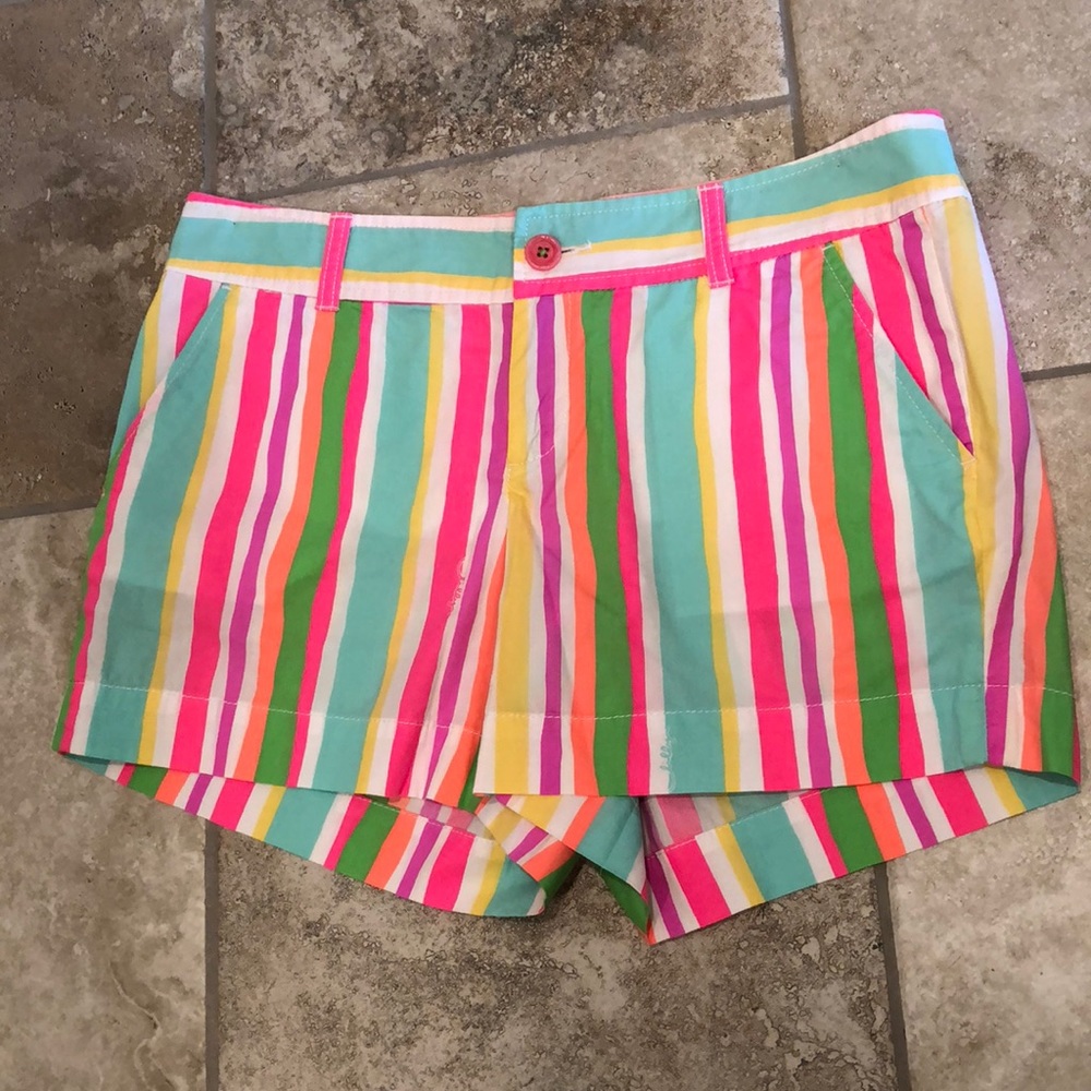 Lilly Pulitzer Multi-Color Striped Cotton Shorts